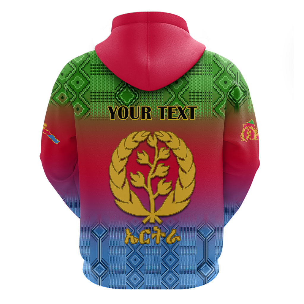 Personalised Eritrea Revolution Day Hoodie Eritrean Kente Pattern Gradient Style LT14