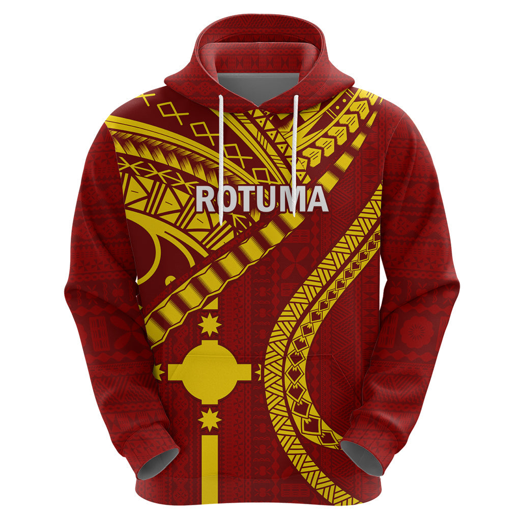 Personalised Fiji Rotuma Hoodie Fijian Tapa Pattern LT14