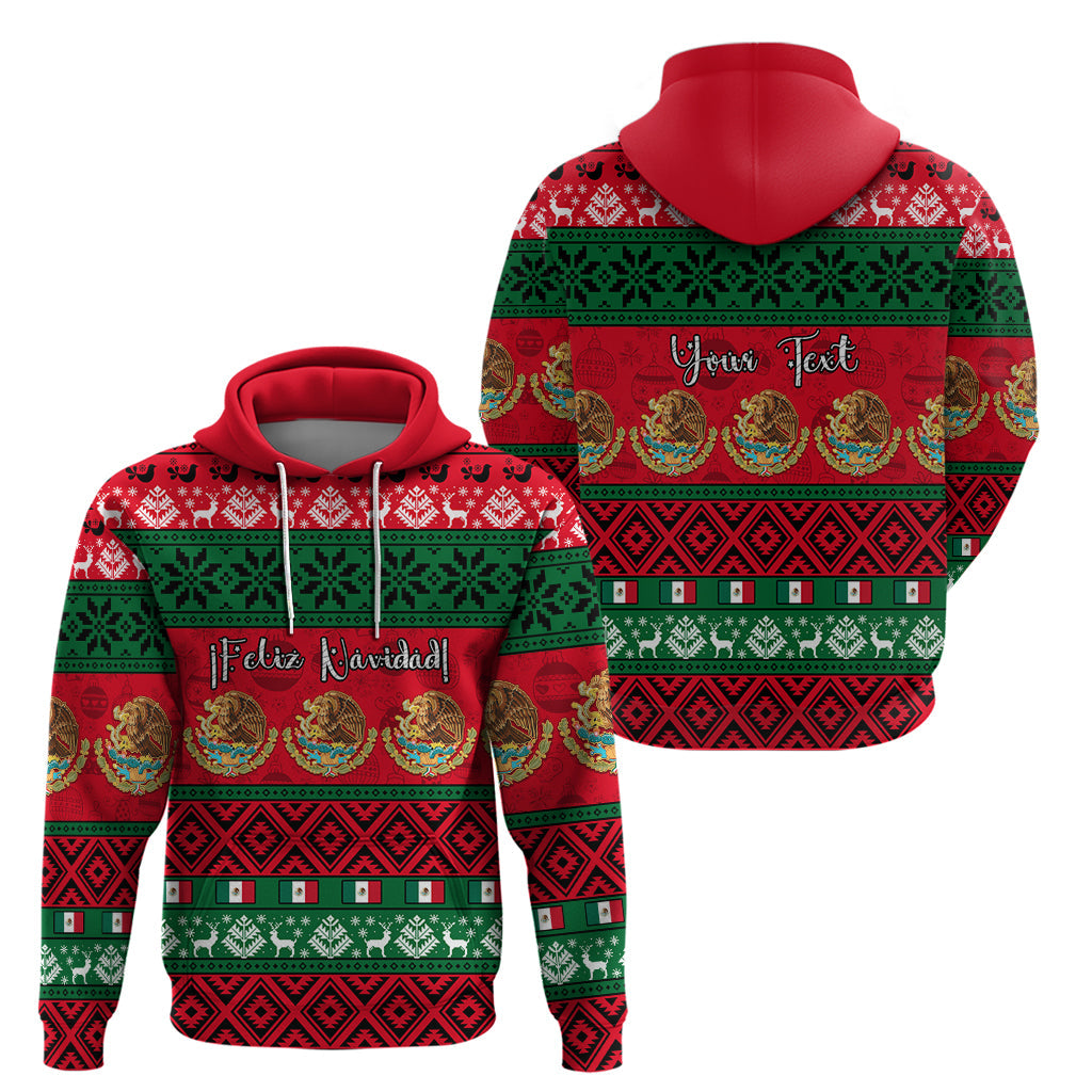 Personalised Mexico Christmas Hoodie Feliz Navidad Mexican Pattern LT14