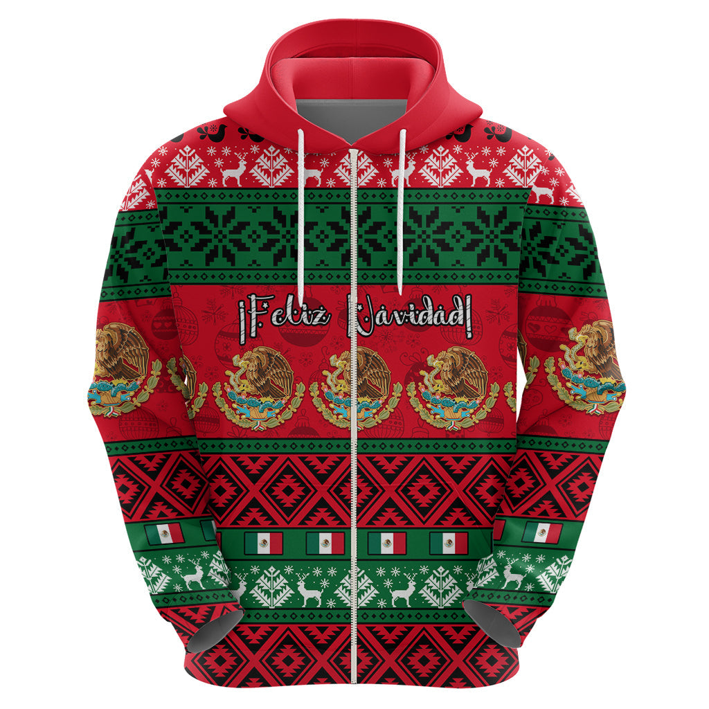 Personalised Mexico Christmas Hoodie Feliz Navidad Mexican Pattern LT14