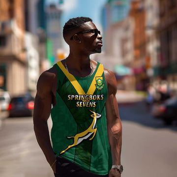 Custom South Africa Rugby Go Blitzboks Sevens Men Tank Top LT14