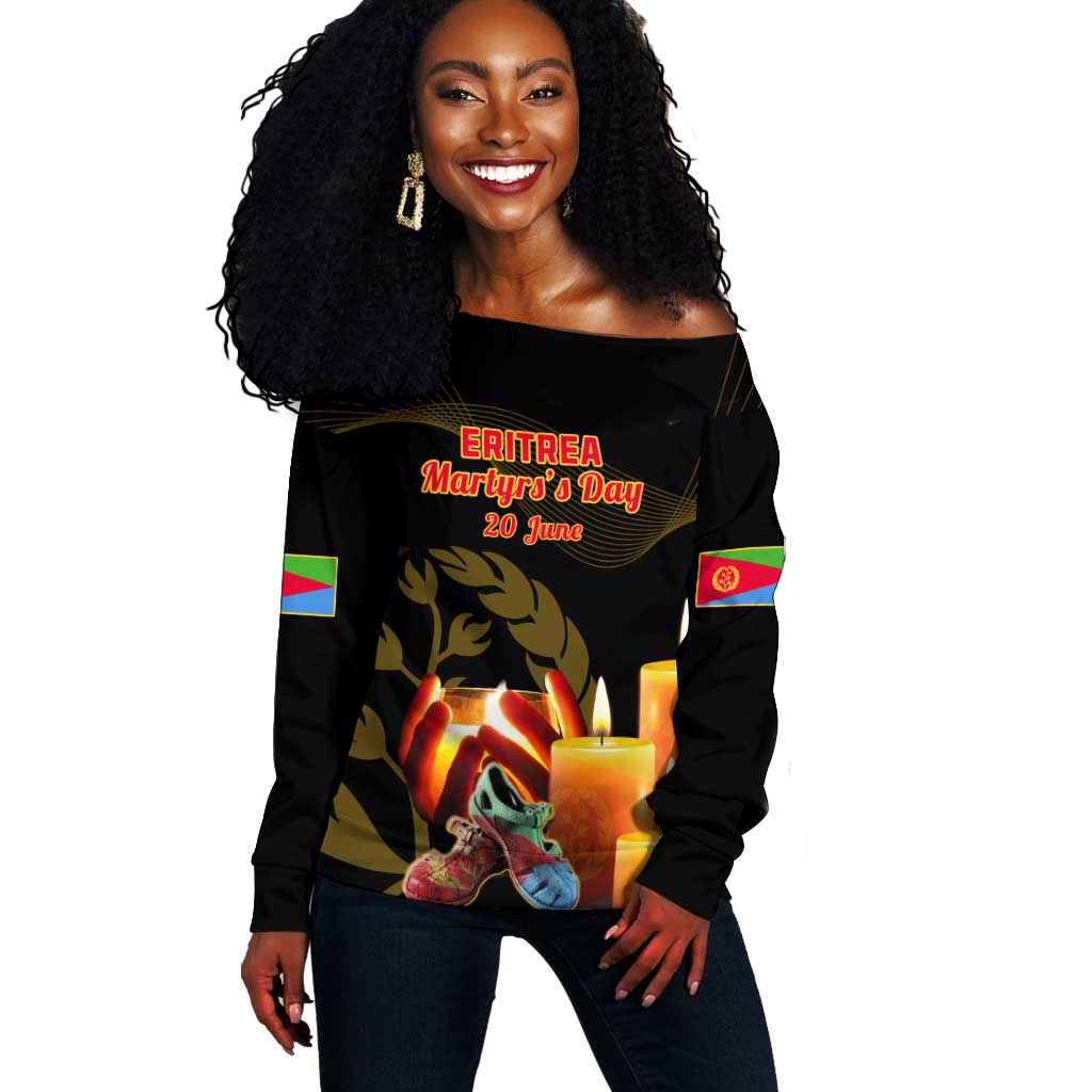 20 June Eritrea Martyrs Day Off Shoulder Sweater Glory To Our Martyrs LT14