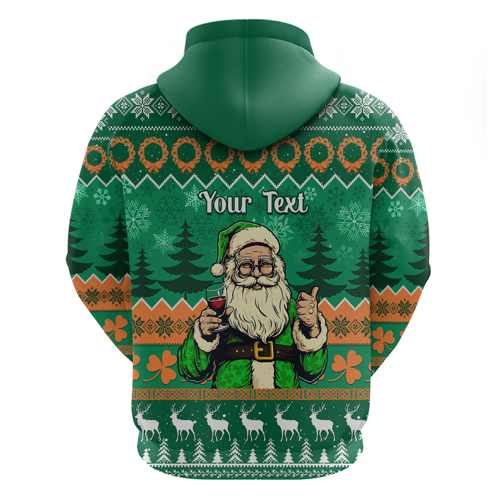 Personalised Ireland Christmas Hoodie Irish Santa Claus Nollaig Shona Duit LT14