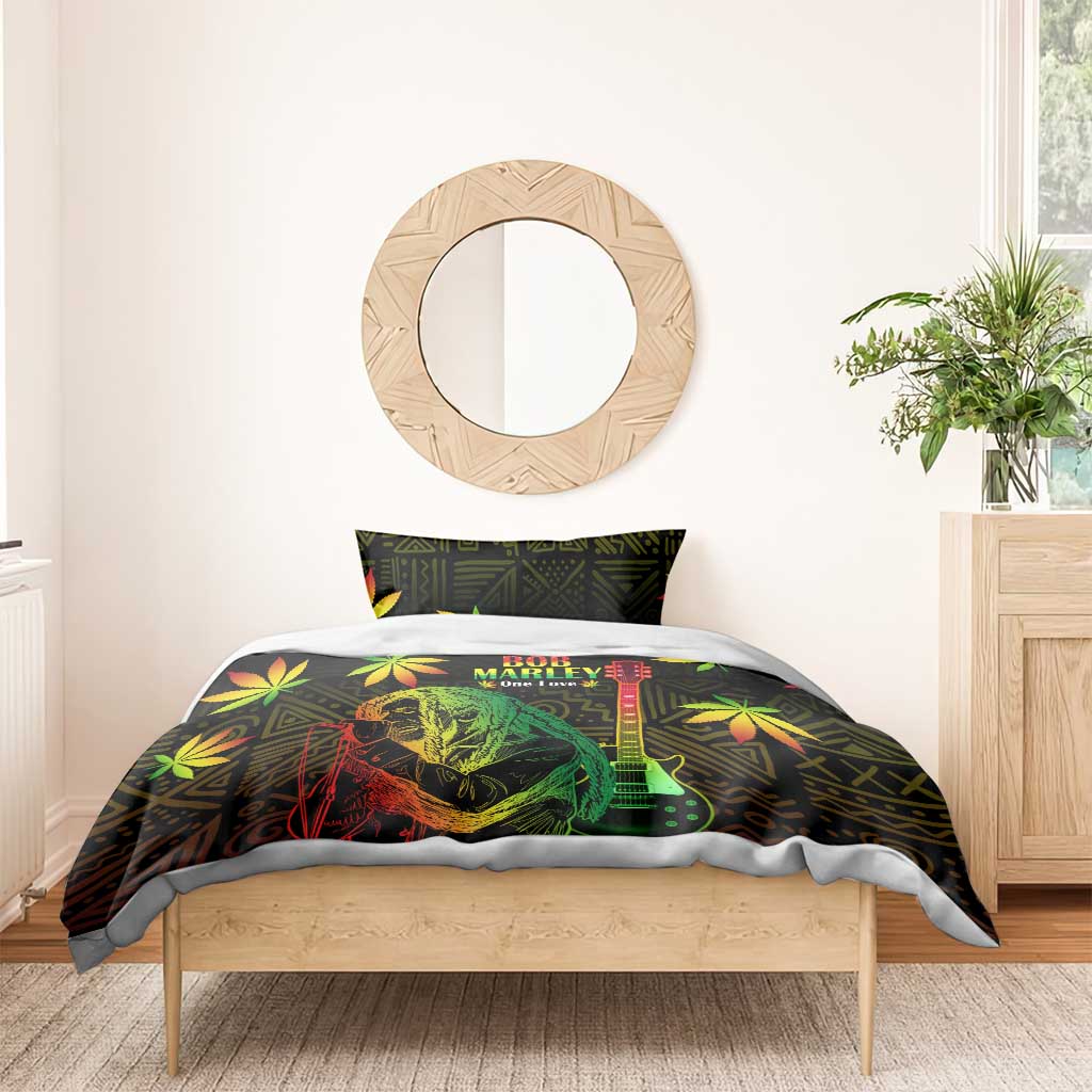 Afro Jamaica Legend Bob Day Bedding Set One Love Jamaican Reggae African Pattern LT14