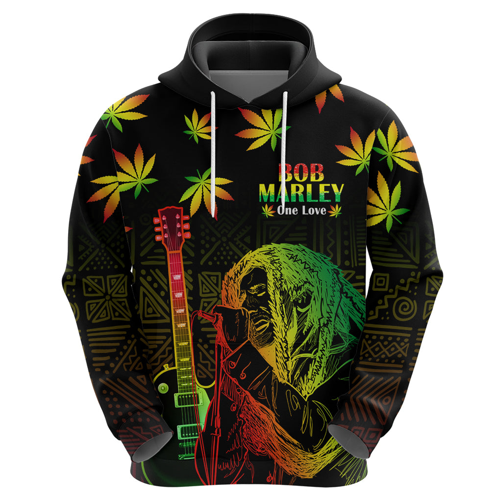 Jamaica Legend Bob Day Hoodie One Love Jamaican Reggae African Pattern LT14