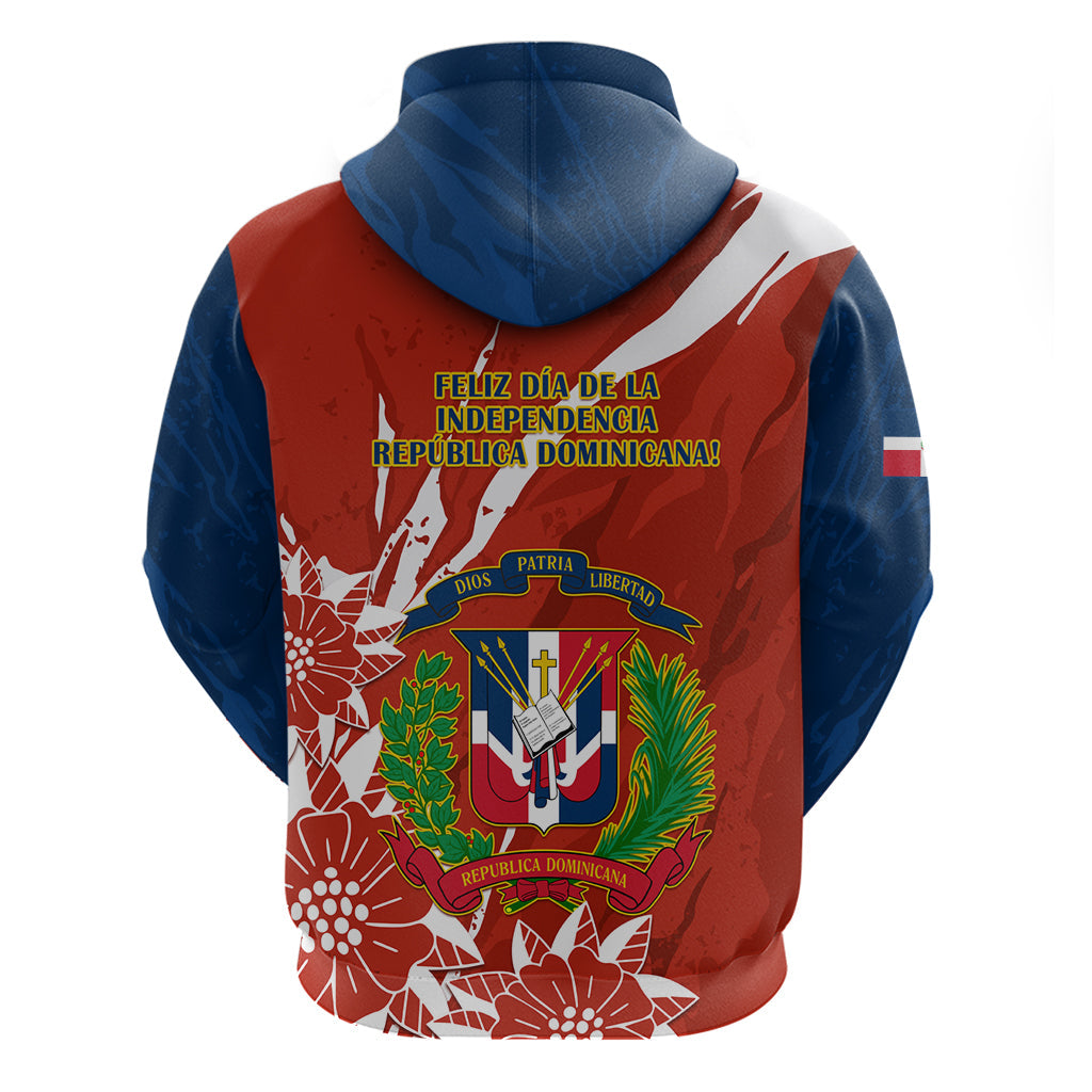 Dominican Republic Independence Day Hoodie Coat Of Arms With Bayahibe Rose LT14