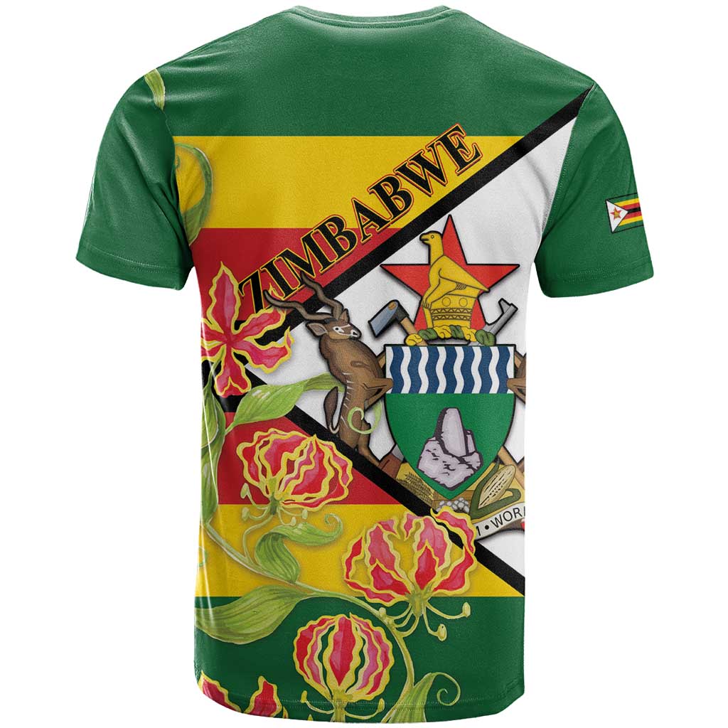 Nyika yeZimbabwe T shirt Happy Independence Day - Flame Lily Flowers LT14