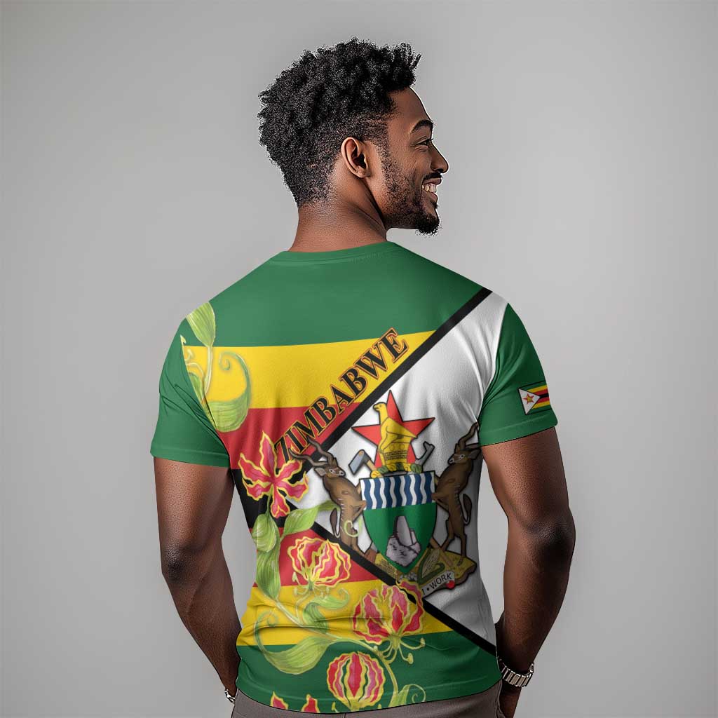 Nyika yeZimbabwe T shirt Happy Independence Day - Flame Lily Flowers LT14