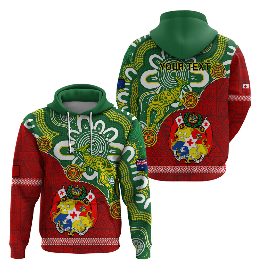 Custom Australia And Tonga Hoodie Aboriginal Mix Tongan Ngatu Unique Style LT14