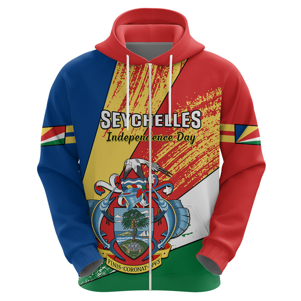 Personalised 29 June Seychelles Independence Day Hoodie Flag Style LT14