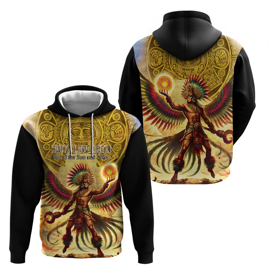 Mexico Panquetzaliztli Hoodie Huitzilopochtli - Aztec God of Sun and War LT14