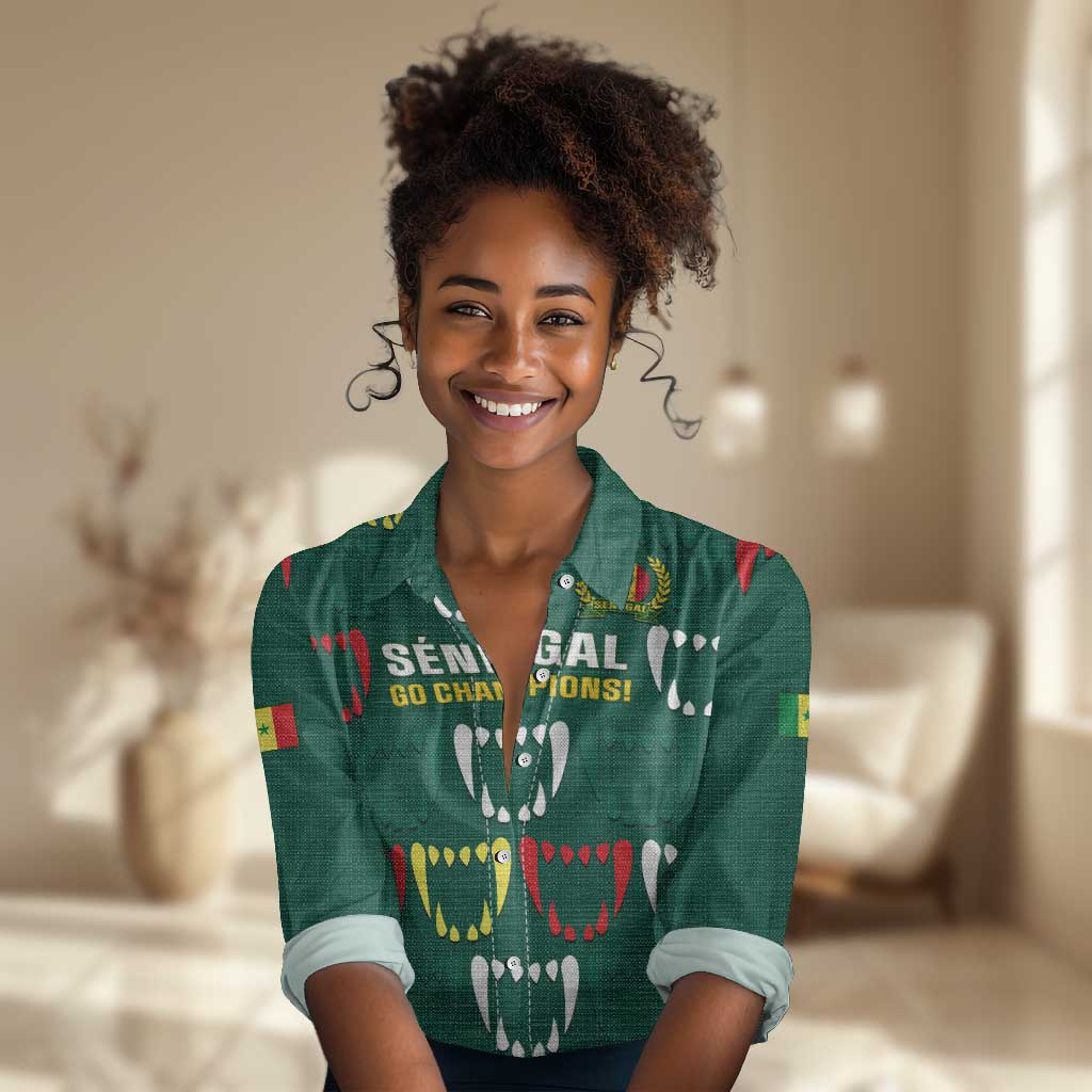 Custom Senegal Football Women Casual Shirt 2024 Culture Pour Home Style LT14