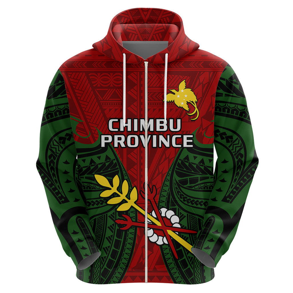 Papua New Guinea Hoodie Chimbu Province Mix Coat Of Arms Polynesian Art LT14