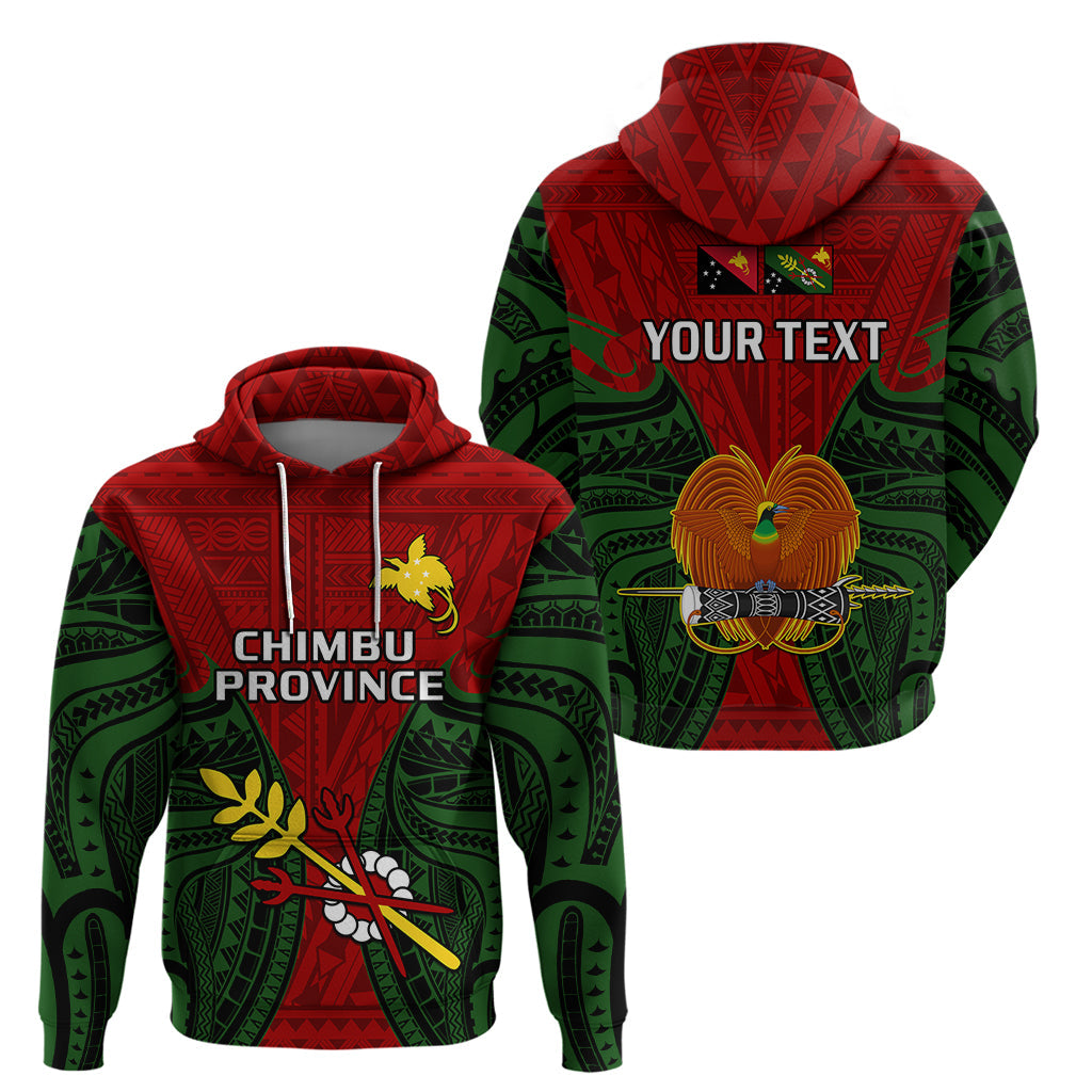 Custom Papua New Guinea Hoodie Chimbu Province Mix Coat Of Arms Polynesian Art LT14