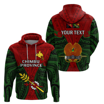 Custom Papua New Guinea Hoodie Chimbu Province Mix Coat Of Arms Polynesian Art LT14