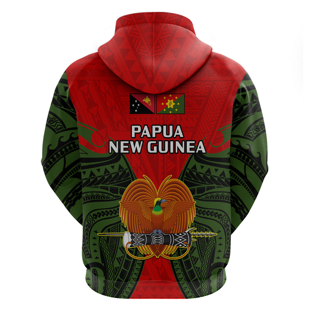 Papua New Guinea Hoodie Eastern Highlands Province Mix Coat Of Arms Polynesian Art LT14