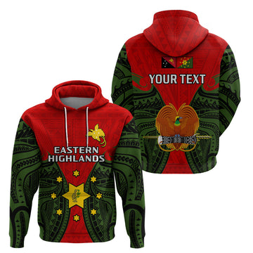Custom Papua New Guinea Hoodie Eastern Highlands Province Mix Coat Of Arms Polynesian Art LT14