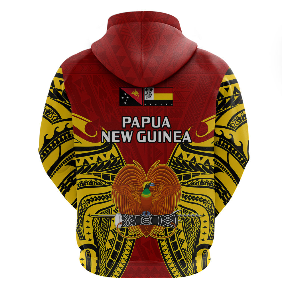 Papua New Guinea Hoodie Madang Province Mix Coat Of Arms Polynesian Art LT14