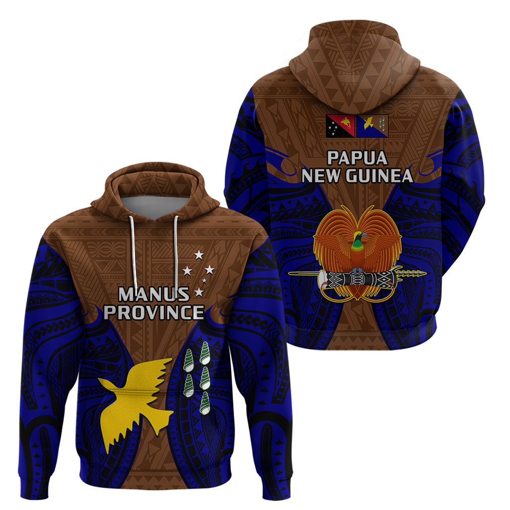 Papua New Guinea Hoodie Manus Province Mix Coat Of Arms Polynesian Art LT14