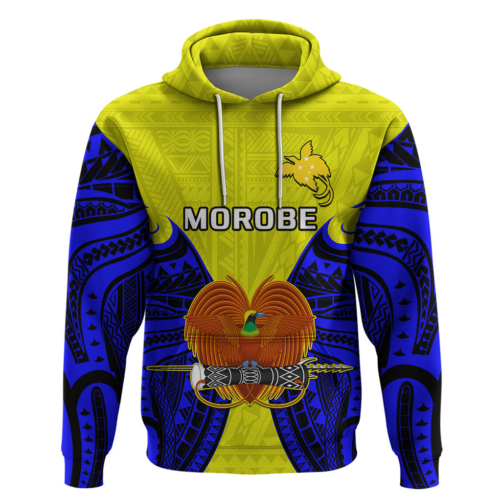Papua New Guinea Hoodie Morobe Province Mix Coat Of Arms Polynesian Art LT14