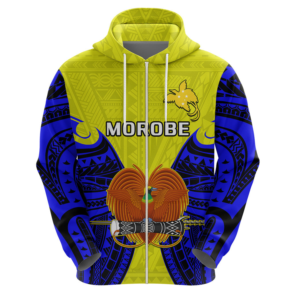 Papua New Guinea Hoodie Morobe Province Mix Coat Of Arms Polynesian Art LT14