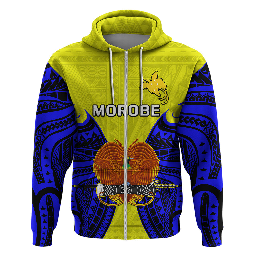 Custom Papua New Guinea Hoodie Morobe Province Mix Coat Of Arms Polynesian Art LT14