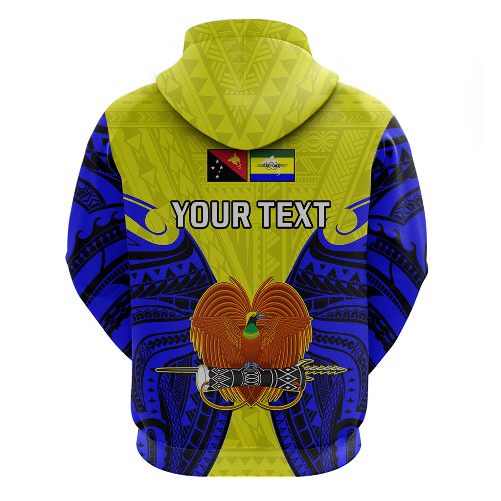 Custom Papua New Guinea Hoodie Morobe Province Mix Coat Of Arms Polynesian Art LT14