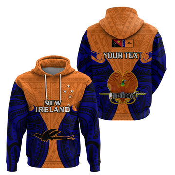 Custom Papua New Guinea Hoodie New Ireland Province Mix Coat Of Arms Polynesian Art LT14