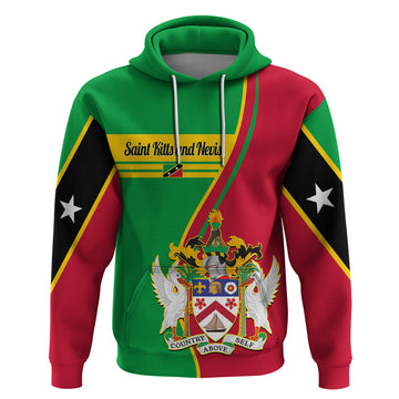 Saint Kitts and Nevis Hoodie Coat Of Arms Style LT14