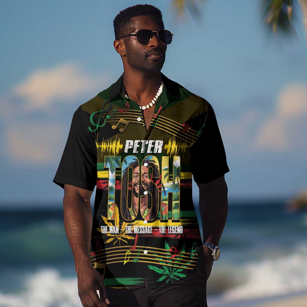 Jamaica Reggae Legend Tosh Hawaiian Shirt Cannabis Pattern LT14
