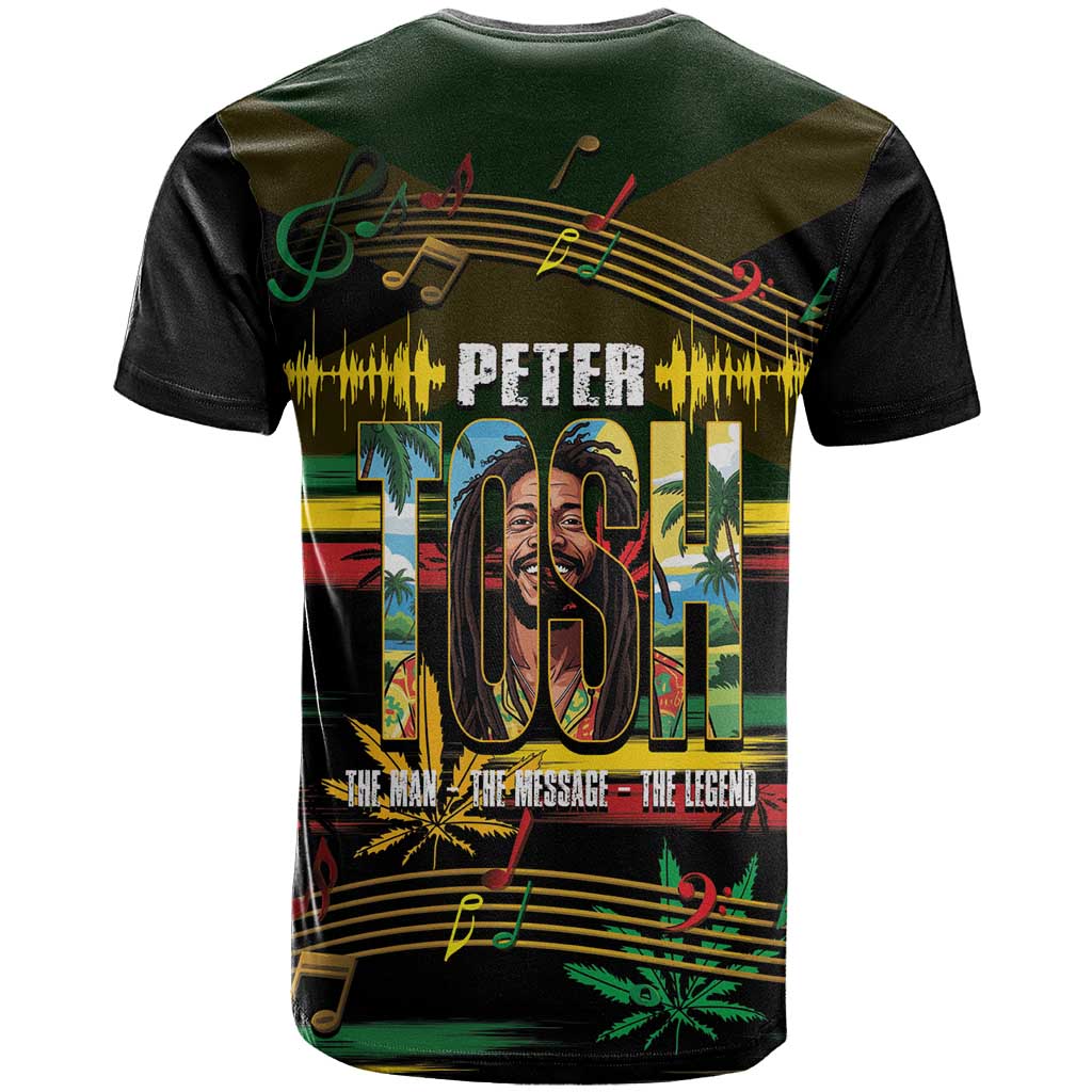 Jamaica Reggae Legend Tosh T shirt Cannabis Pattern LT14