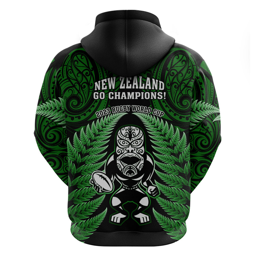New Zealand Aotearoa Rugby Hoodie NZ Tiki With Maori Fern World Cup Green Version LT14