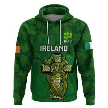 Ireland Rugby Hoodie 2023 Word Cup Celtic Cross Go Champions Irish LT14