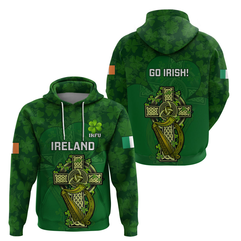 Ireland Rugby Hoodie 2023 Word Cup Celtic Cross Go Champions Irish LT14
