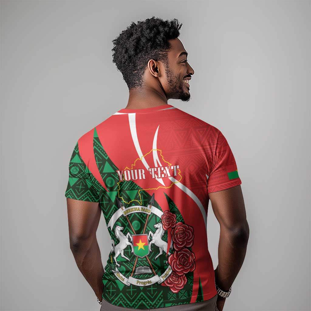 Personalized Burkina Faso Republic Day T shirt Bogolan Mudcloth - Coat Of Arms Design LT14