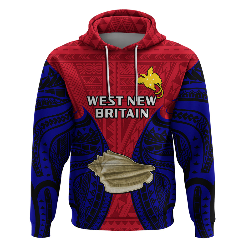 Papua New Guinea Hoodie West New Britain Province Mix Coat Of Arms Polynesian Art LT14