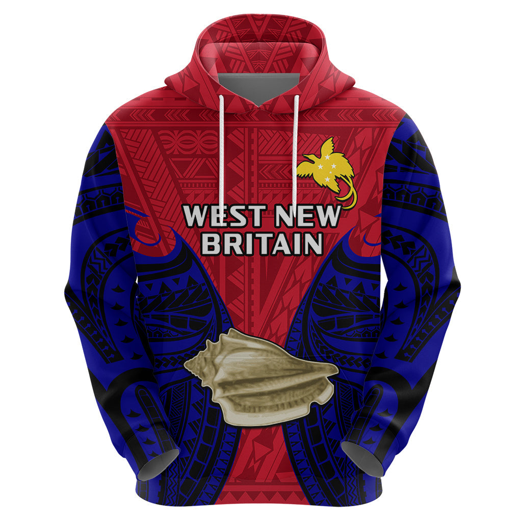 Papua New Guinea Hoodie West New Britain Province Mix Coat Of Arms Polynesian Art LT14