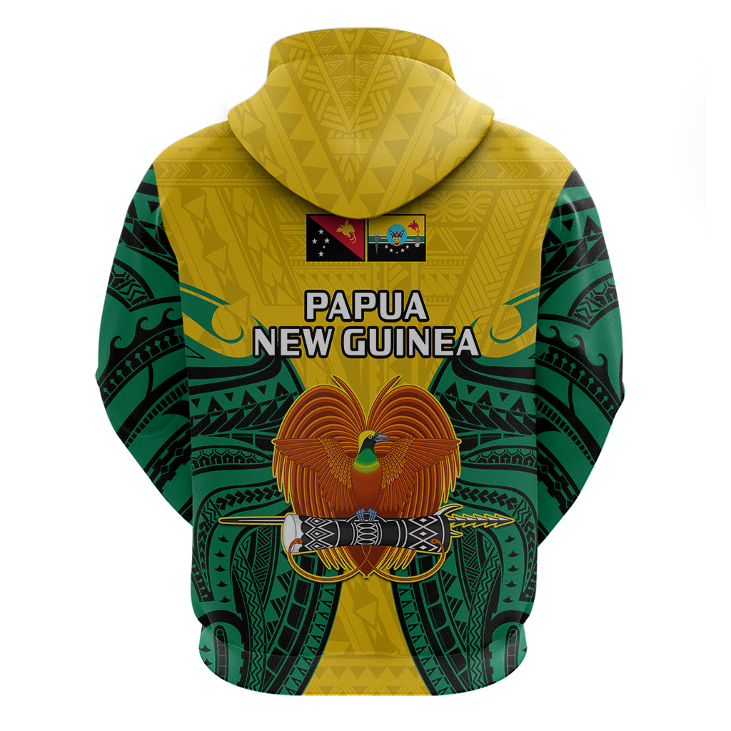 Papua New Guinea Hoodie Hela Province Mix Coat Of Arms Polynesian Art LT14