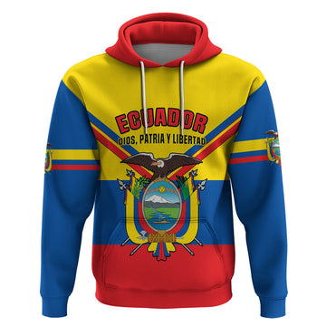 Ecuador Hoodie Ecuadorian Coat Of Arms Yellow Version LT14