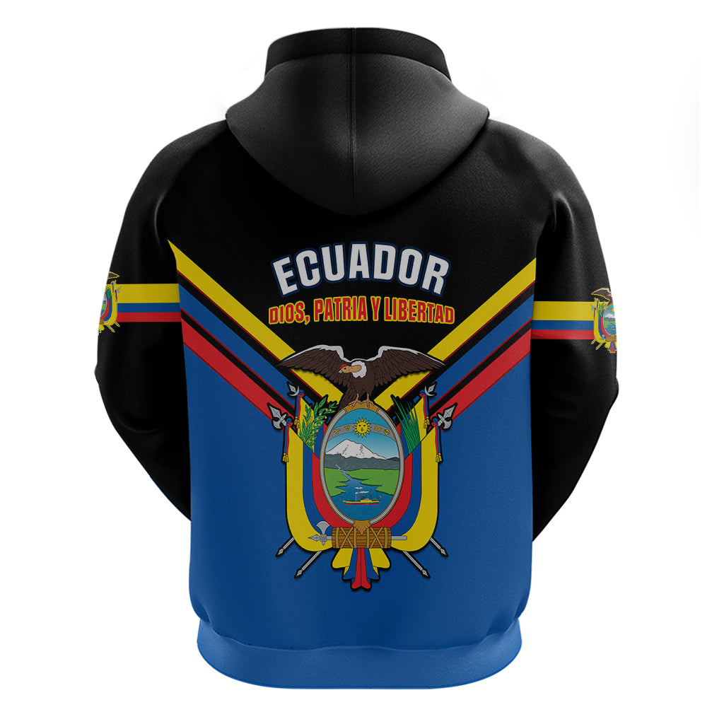 Ecuador Hoodie Ecuadorian Coat Of Arms Black Version LT14
