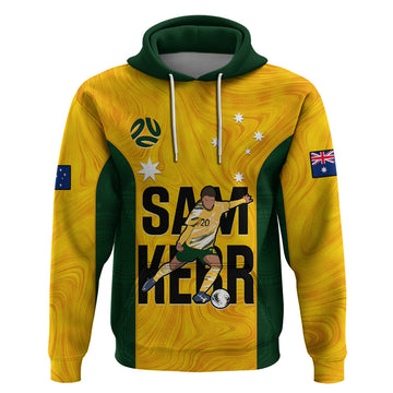 Custom Australia Soccer Hoodie Sam Kerr Matildas Proud 2023 World Cup Yellow LT14