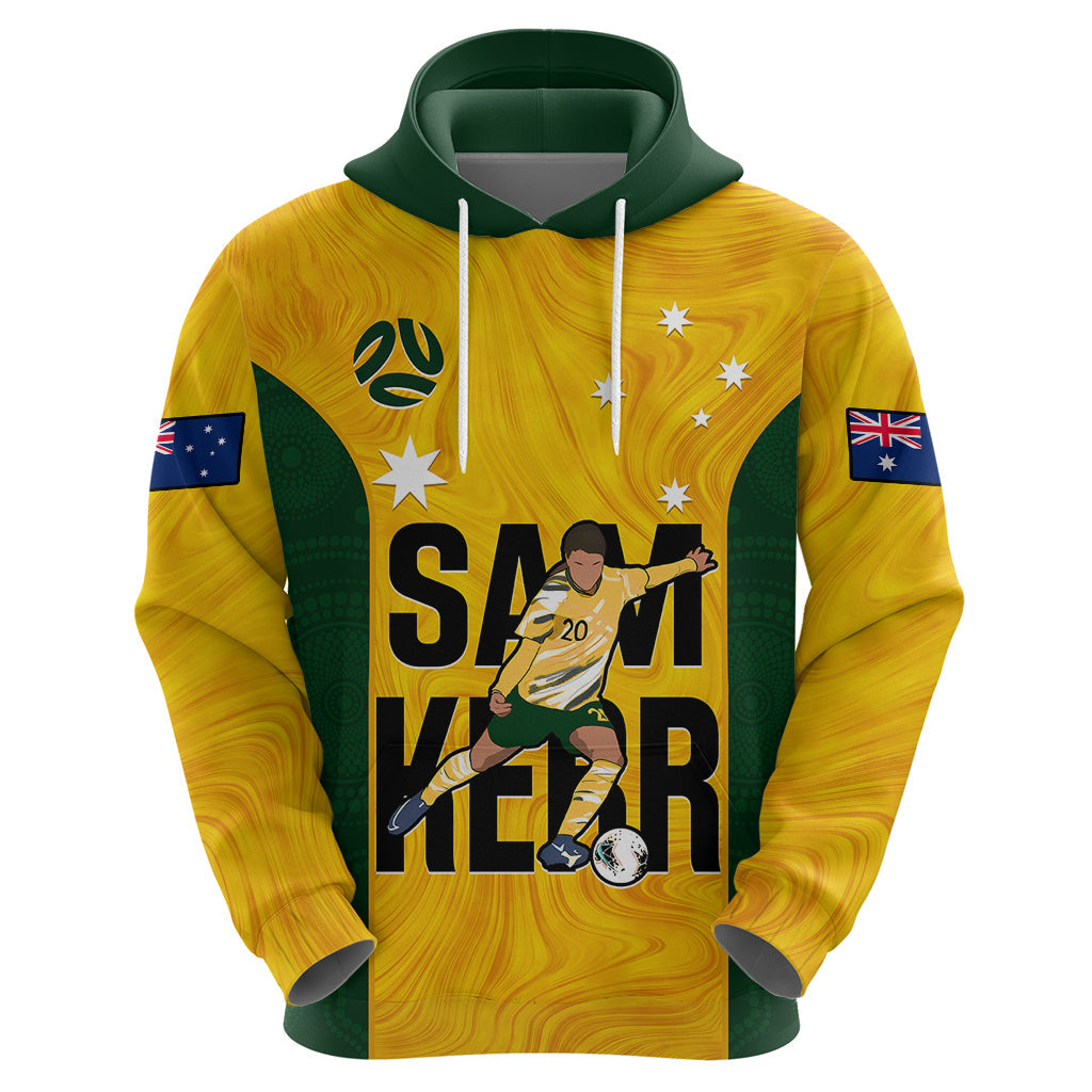 Custom Australia Soccer Hoodie Sam Kerr Matildas Proud 2023 World Cup Yellow LT14