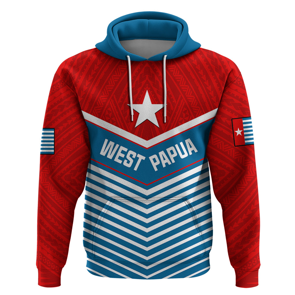 West Papua Hoodie Coat Of Arms And Morning Star Flag LT14