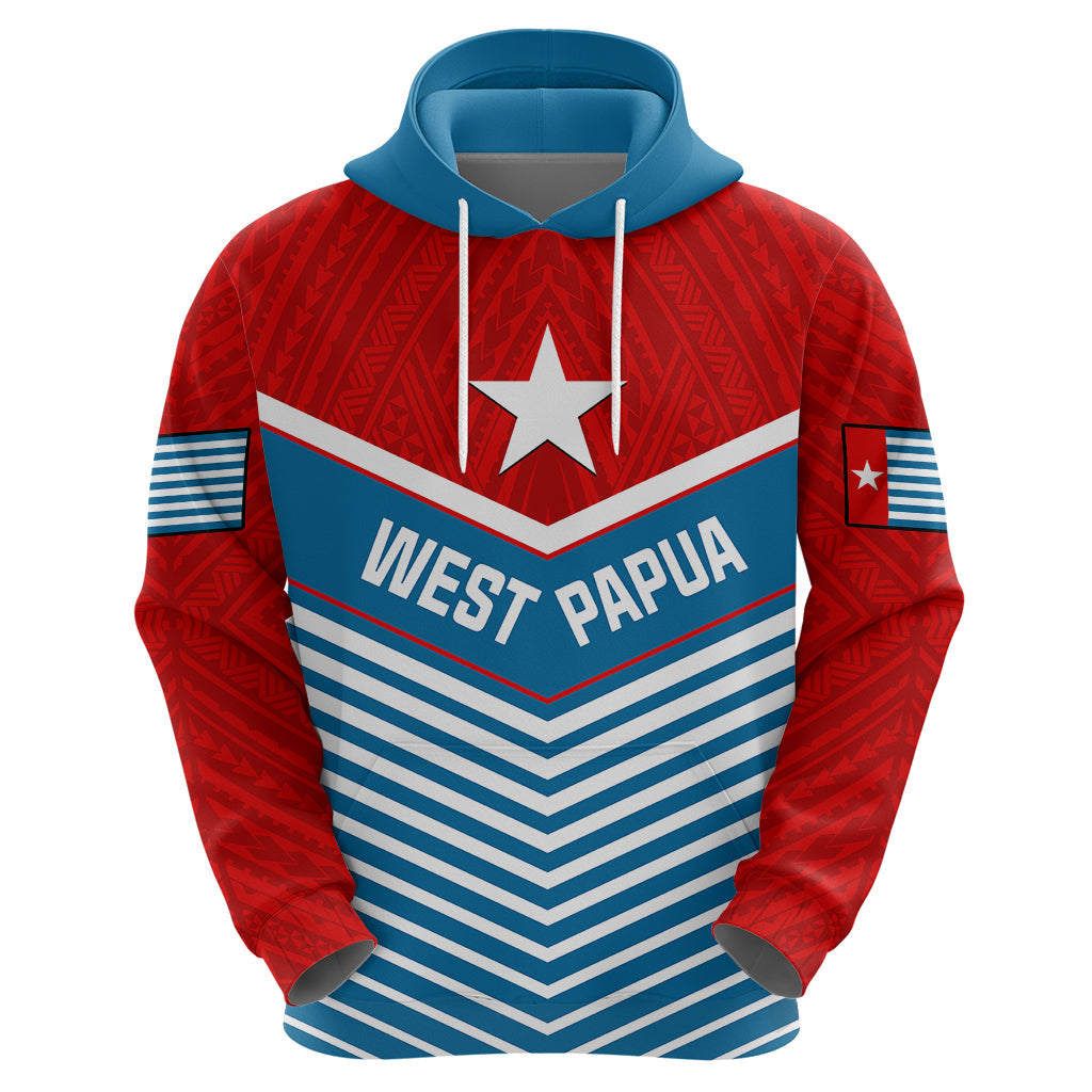 West Papua Hoodie Coat Of Arms And Morning Star Flag LT14