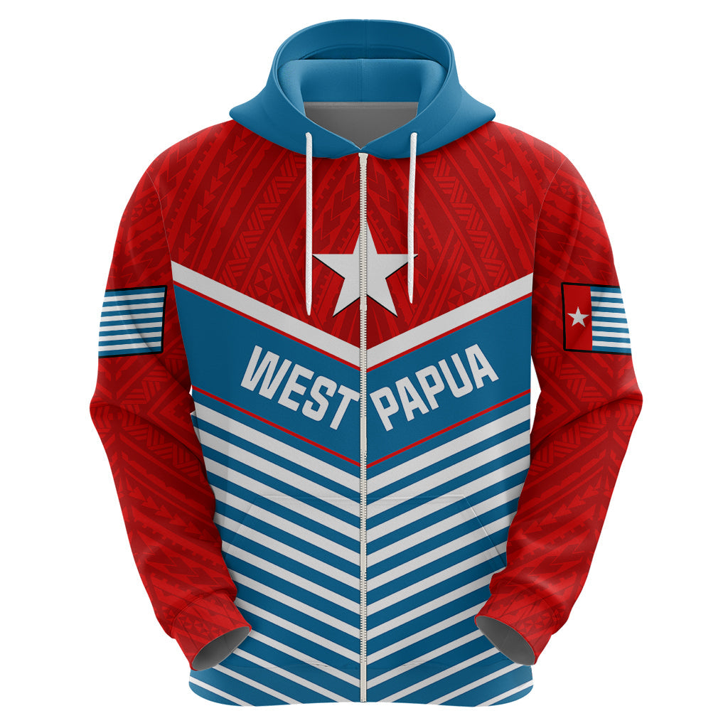 West Papua Hoodie Coat Of Arms And Morning Star Flag LT14