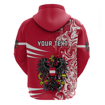 Personalised Austria Hoodie Austrian Coat Of Arms Simple Style LT14