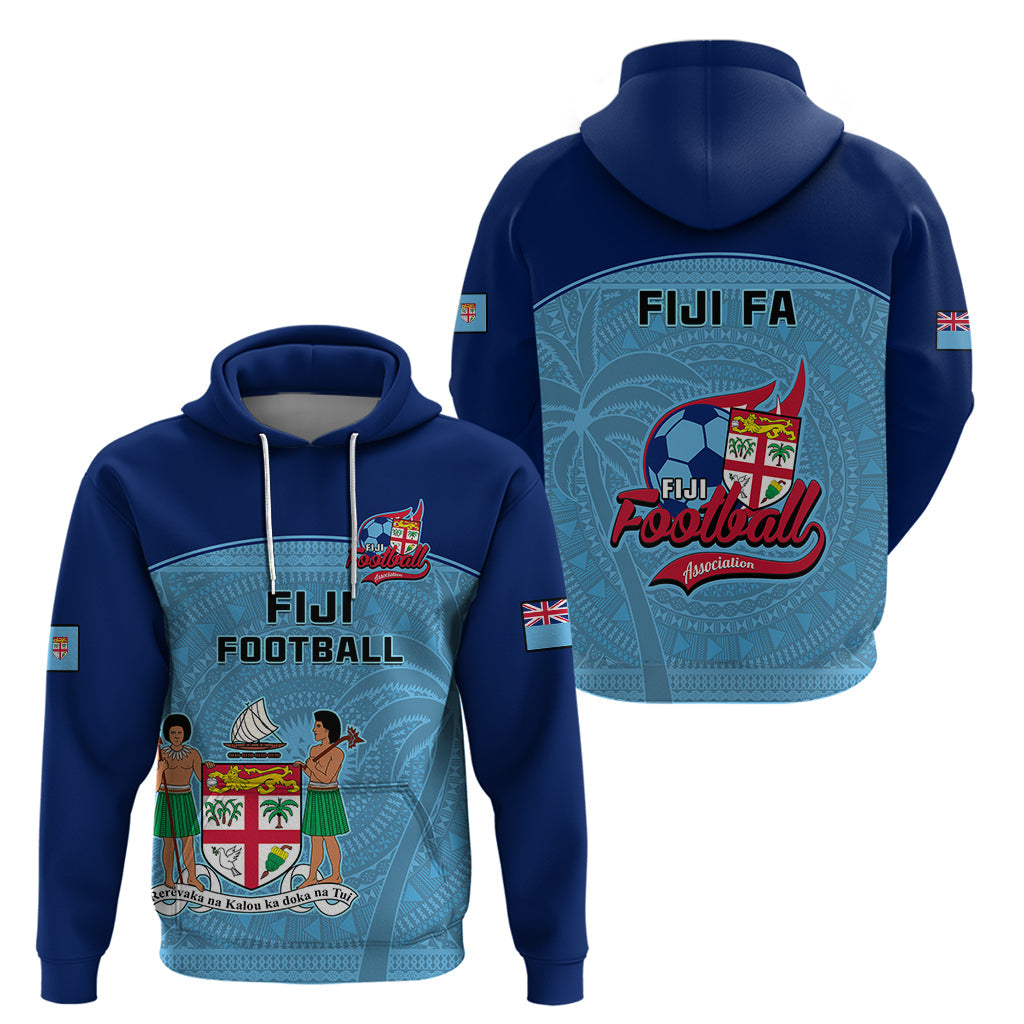 Fiji Football Hoodie Fijian Tapa Pattern Sporty Style LT14