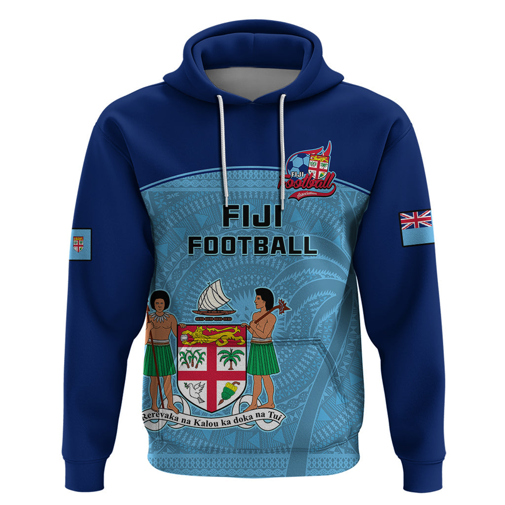 Personalised Fiji Football Hoodie Fijian Tapa Pattern Sporty Style LT14