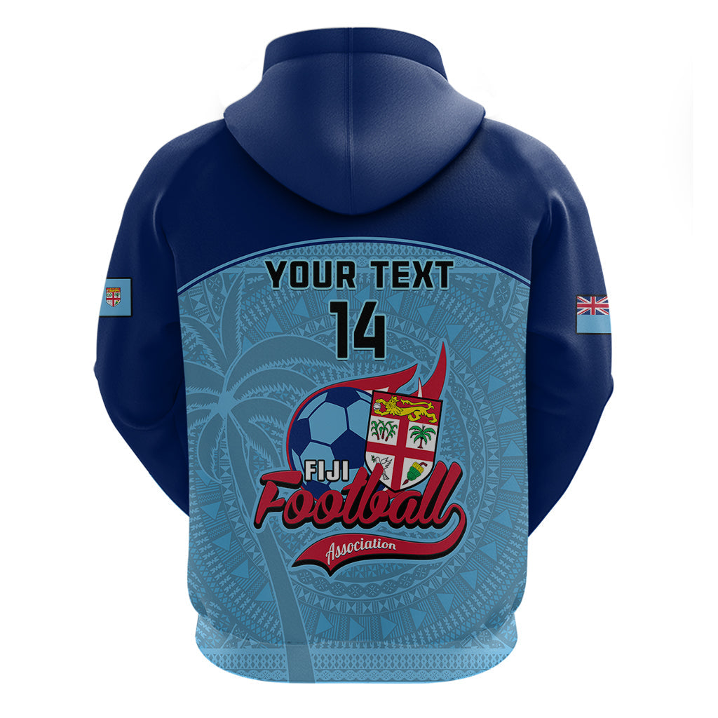 Personalised Fiji Football Hoodie Fijian Tapa Pattern Sporty Style LT14