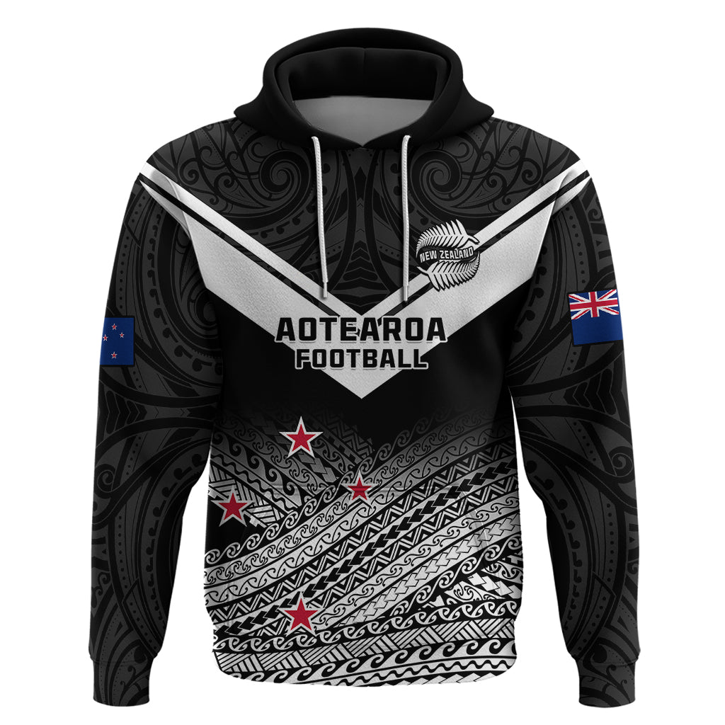 Personalised Aotearoa Football Hoodie Go New Zealand Maori Fern Pattern LT14